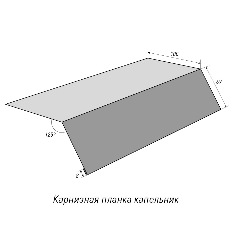 Карнизная планка капельник 2